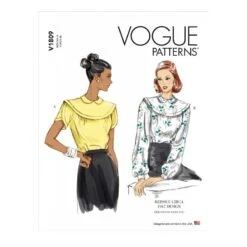 Vogue Sewing Pattern V1809 Misses' Top Has Round Shoulder Yoke