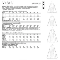 Vogue Sewing Pattern V1813 Misses' Flared Skirt With Yoke Detail -OHSEWCRAFTY vogue sewing pattern v1813 misses flared skirt with yoke detail 1