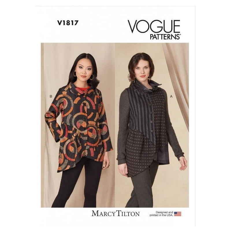 Vogue Sewing Pattern V1817 Misses' Jacket And Waistcoat, Marcy Tilton 3 Vogue Sewing Pattern V1817 Misses' Jacket And Waistcoat, Marcy Tilton