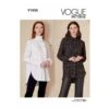 Vogue Sewing Pattern V1823 Misses' Petite Shirt Longer At The Back Stand Collar -OHSEWCRAFTY vogue sewing pattern v1823 misses petite shirt longer at the back stand collar