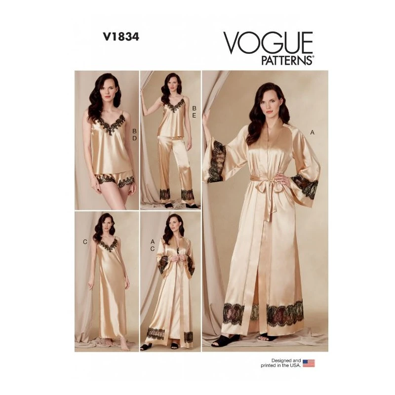 Vogue Sewing Pattern V1834 Misses' Petite Robe Belt Camisole Shorts Trousers 3 Vogue Sewing Pattern V1834 Misses' Petite Robe Belt Camisole Shorts Trousers