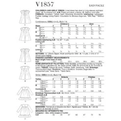Vogue Sewing Pattern V1857 Childrens Girls Dress Sleeve Variations Back Zip 5 Vogue Sewing Pattern V1857 Childrens Girls Dress Sleeve Variations Back Zip -OHSEWCRAFTY vogue sewing pattern v1857 childrens girls dress sleeve variations back zip 1