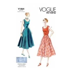 Vogue Sewing Pattern V1864 Misses' Wrap Dress Close Fitting Bust Various Designs