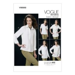 Vogue Sewing Pattern V8689 Women's Shirt With Princess Seams