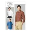 Vogue Sewing Pattern V8759 Men's Smart Casual Button Down Shirt -OHSEWCRAFTY vogue sewing pattern v8759 men s smart casual button down shirt