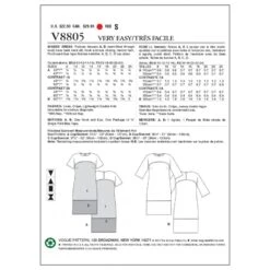 Vogue Sewing Pattern V8805 Women's Shift Dress -OHSEWCRAFTY vogue sewing pattern v8805 women s shift dress 1