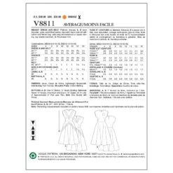 Vogue Sewing Pattern V8811 Women's Vintage Dress And Belt -OHSEWCRAFTY vogue sewing pattern v8811 women s vintage dress and belt 1