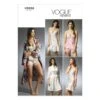Vogue Sewing Pattern V8888 Women's Robe Slip Camisole And Underwear -OHSEWCRAFTY vogue sewing pattern v8888 women s robe slip camisole and underwear
