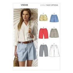 Vogue Sewing Pattern V9008 Women's Misses' Shorts