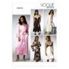 Vogue Sewing Pattern V9015 Women's Robe And Chemise Sleep Wear -OHSEWCRAFTY vogue sewing pattern v9015 women s robe and chemise sleep wear