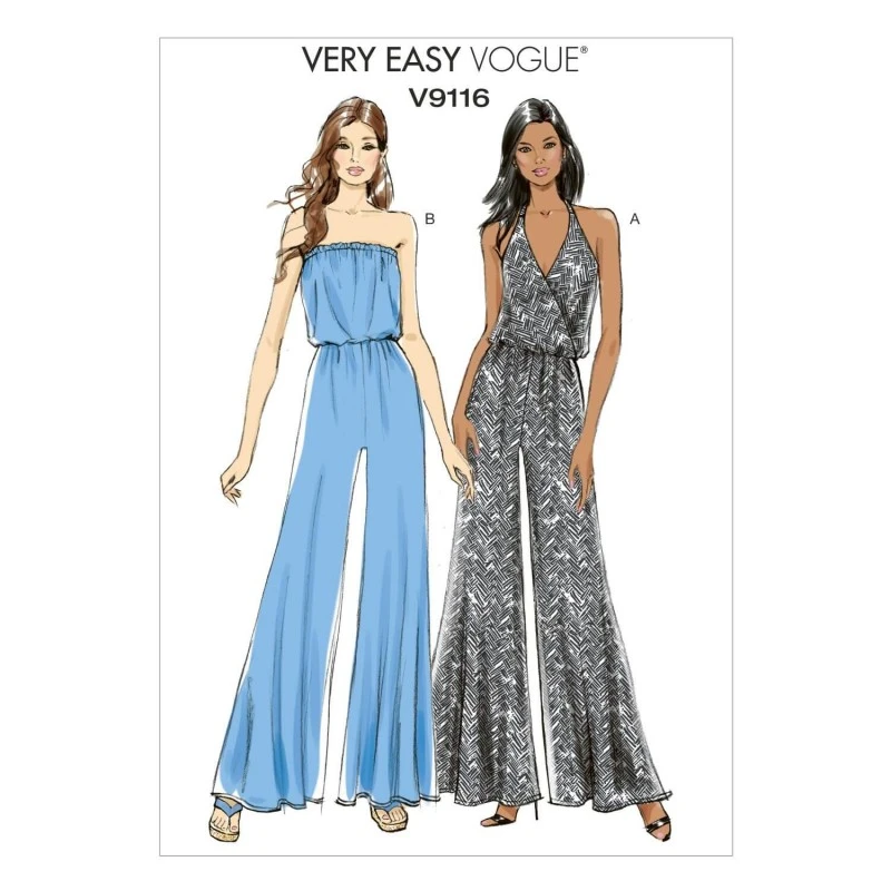 Vogue Sewing Pattern V9116 Women's Wide Leg Jumpsuit 3 Vogue Sewing Pattern V9116 Women's Wide Leg Jumpsuit