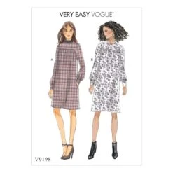 Vogue Sewing Pattern V9198 Women's Gathered Dresses With Front Yoke
