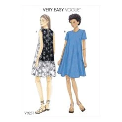 Vogue Sewing Pattern V9237 Women's Misses' A-Line Back Ruffle Dress