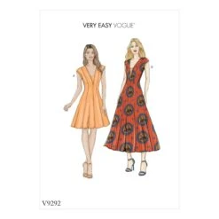 Vogue Sewing Pattern V9292 Women's Misses' Dresses And Dickie