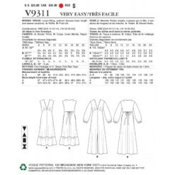 Vogue Sewing Pattern V9311 Misses’ Dress