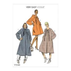 Vogue Sewing Pattern V9340 Women's Coat With Loose Fitted Hoods