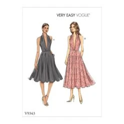 Vogue Sewing Pattern V9343 Women's Dress -OHSEWCRAFTY vogue sewing pattern v9343 women s dress 1 2