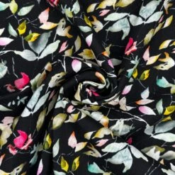 Washed 100% Linen Fabric Material Linnie Floral Flowers Leaf Leaves 136cm Wide -OHSEWCRAFTY washed 100 linen fabric material linnie floral flowers leaf leaves 136cm wide 2