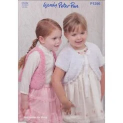 Wendy Wools Knitting Pattern P1296 Kids Bolero In Peter Pan Precious Chunky