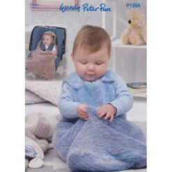 Wendy Wools Knitting Pattern P1298 Car Seat Blanket In Peter Pan Precious Chunky