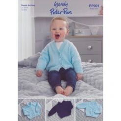 Wendy Wools Knitting Pattern PP001 Baby Cardigans Knitted In Peter Pan DK