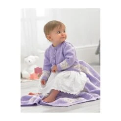 Wendy Wools Knitting Pattern PP031 Baby Cardigan Blanket & Hat In Peter Pan 4Ply