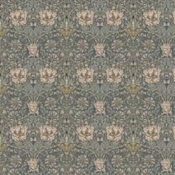 William Morris Pure Cotton Panama Fabric Honeysuckle Floral Upholstery