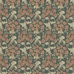 William Morris Pure Cotton Panama Fabric Orchid Floral Bouquet Upholstery