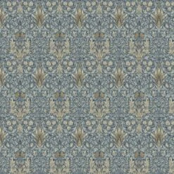 William Morris Pure Cotton Panama Fabric Snakeshead Floral Damask Upholstery