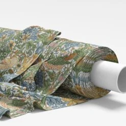 William Morris Pure Cotton Panama Fabric Strawberry Thief Floral Upholstery -OHSEWCRAFTY william morris pure cotton panama fabric strawberry thief floral upholstery 1